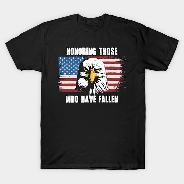 America Flag Veteran T-Shirt by mikevdv2001